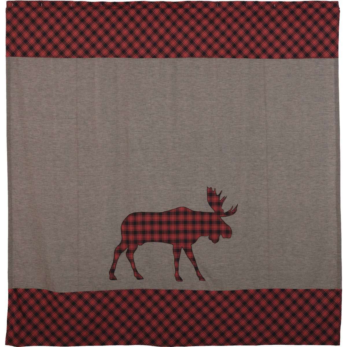 Cumberland Moose Applique Shower Curtain 72"x72" curtain VHC Brands 