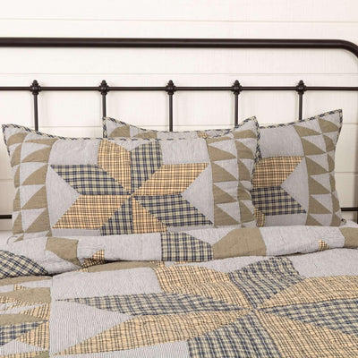 Dakota Star Farmhouse Blue King Sham 21x37 VHC Brands