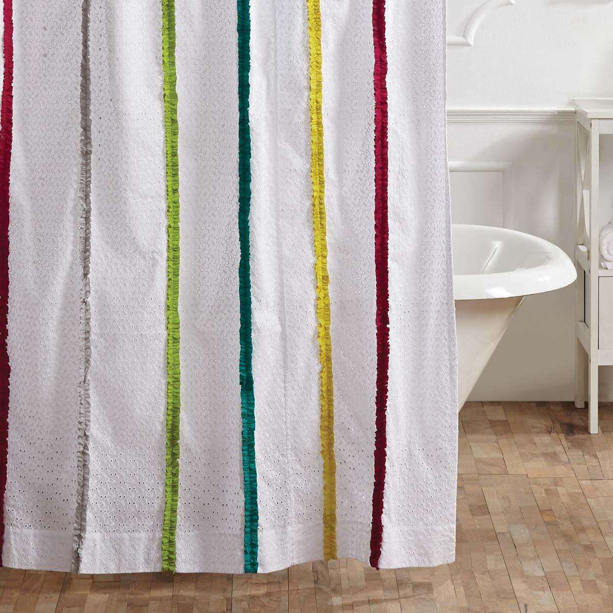 Everly Shower Curtain 72"x72" curtain VHC Brands 