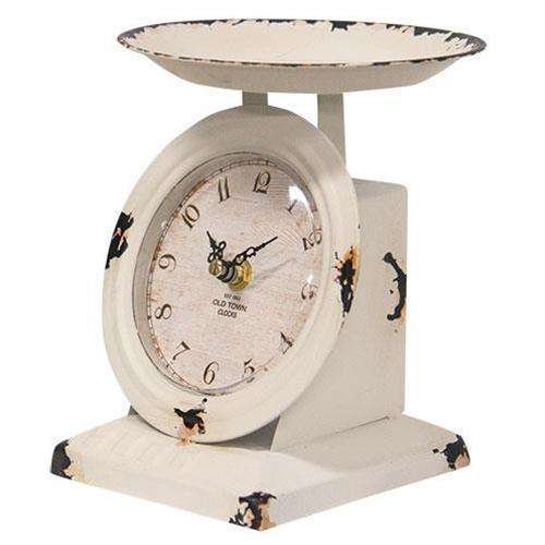 Farmhouse White Old Town Scale Clock General CWI+ 