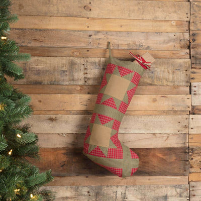 Dolly Star Red Patch Stocking 12x20 VHC Brands