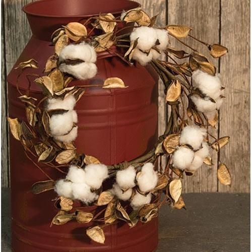 Cotton Wreath w/Shells, 12"