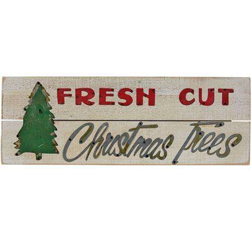 Fresh Cut Christmas Trees Sign Wall CWI+ 