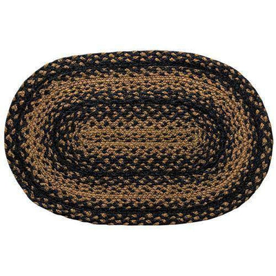 Braided Ebony Placemats set of 4 Black Tan Jute