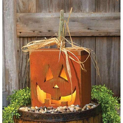 Jack O Lantern Light Box w/Black Cord and 7W Bulb - The Fox Decor