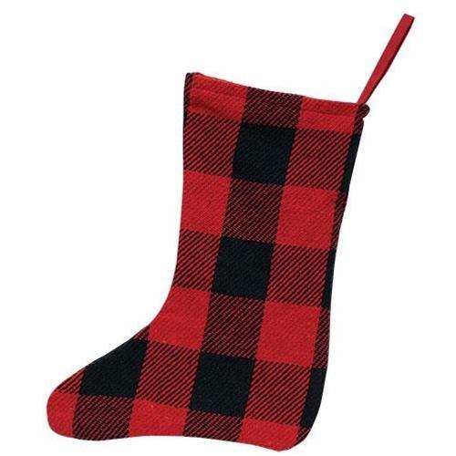 Red & Black Buffalo Check Stocking - The Fox Decor