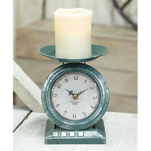 Vintage Blue Old Town Scale Clock - The Fox Decor