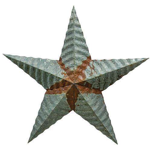 Galvanized Corrugated Star, 18" Barn Stars CWI+ 