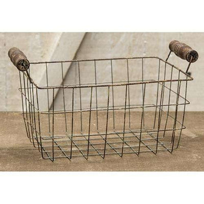 Rusty Wire Rectangle Basket, 8.5x6.25