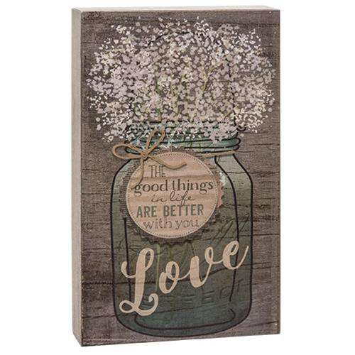 Good Things in Life Box Sign Valentine decore CWI+ 