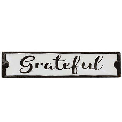 Grateful Black and White Street Sign