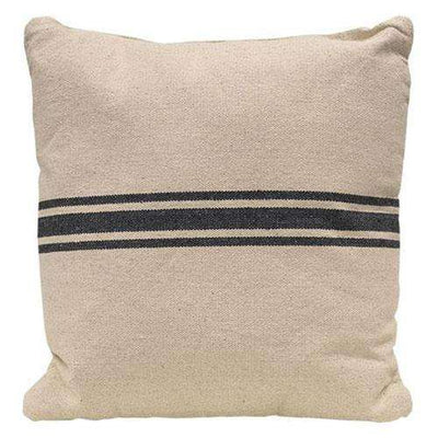 Gray Stripe Grain Sack Pillow, 18