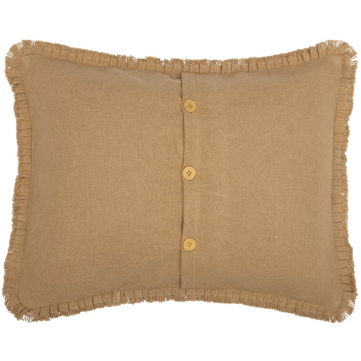 Burlap Natural Standard Sham w/ Fringed Ruffle 21x27 VHC Brands - The Fox Decor