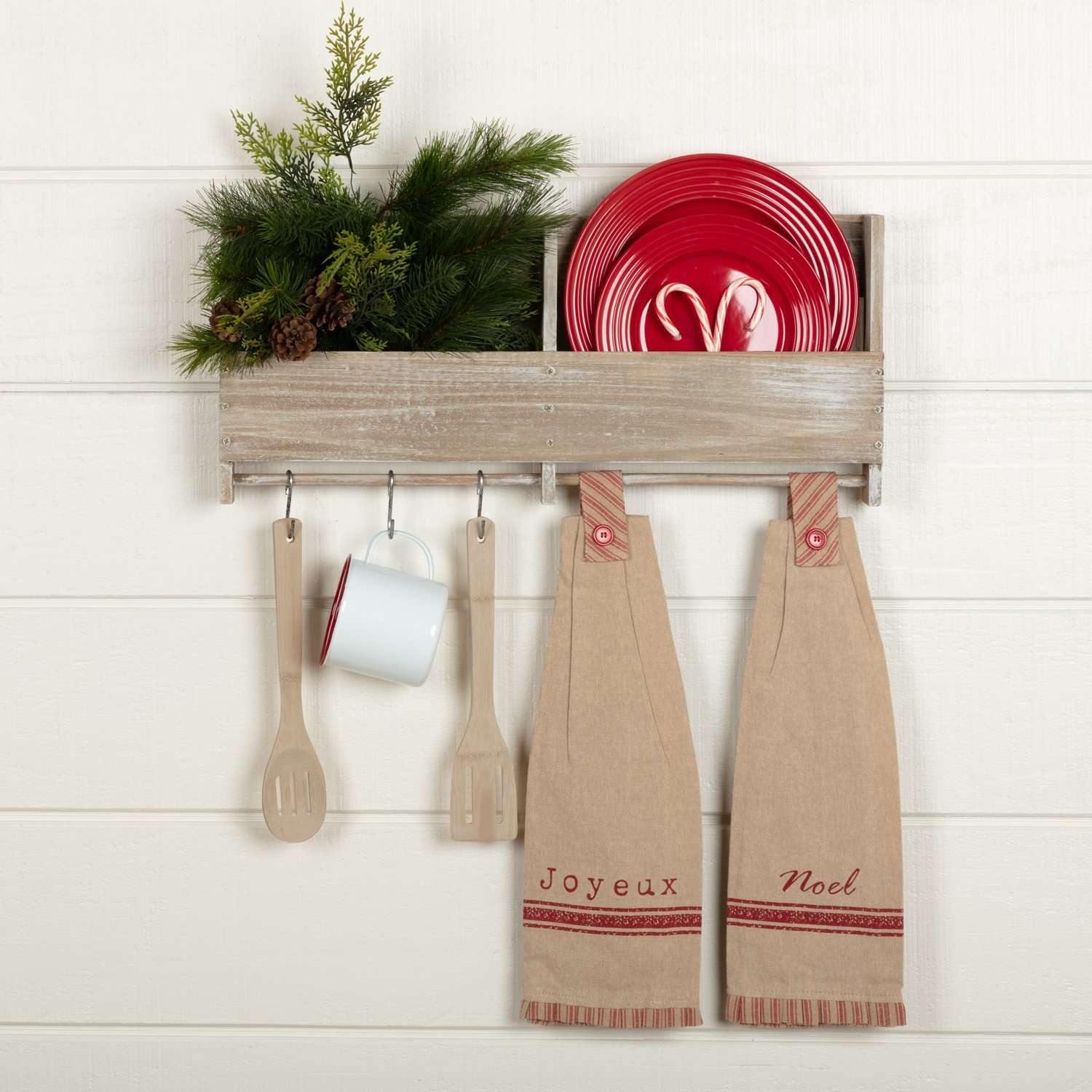 Joyeux Button Loop Kitchen Towel Set of 2