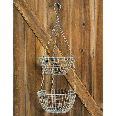 Hanging Round Wire Basket Set