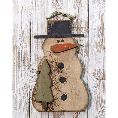 Hanging Snowman w/Tree, 18" Wall CWI+ 