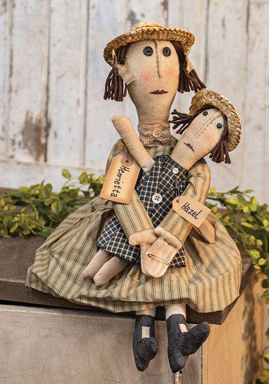 Henrietta & Hazel Doll Country Dolls & Chairs CWI+ 