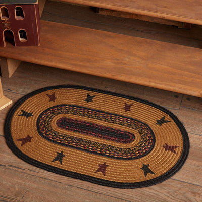 Heritage Farms Star Jute Braided Rug Oval VHC Brands