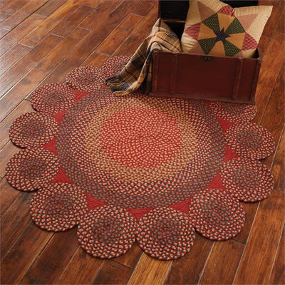 Circle Circles Round Braided Rug 4.5' Park Designs