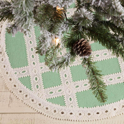 Margot Mint Mini Christmas Tree Skirt 21 VHC Brands