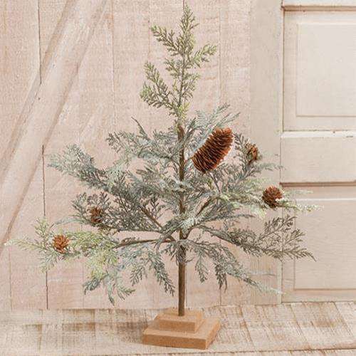 Icy Cedar & Pinecone Tree - 18" Christmas CWI+ 