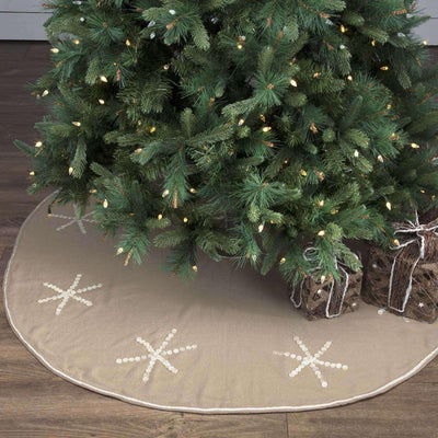 Pearlescent Christmas Tree Skirt 55 VHC Brands