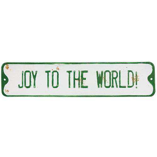 Joy to the World Street Sign Vintage Christmas Decor CWI+ 