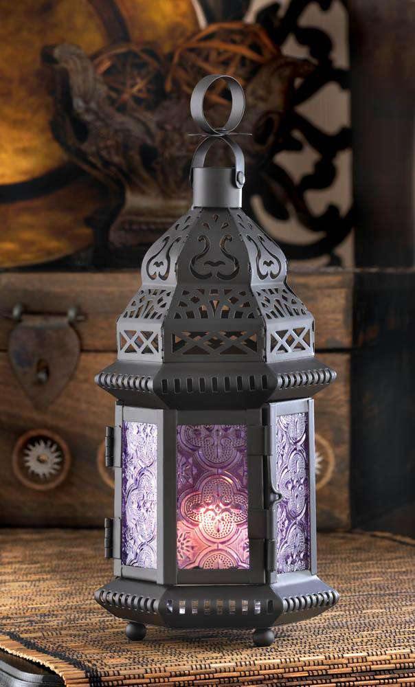 Lavender Moroccan Style Lantern - The Fox Decor