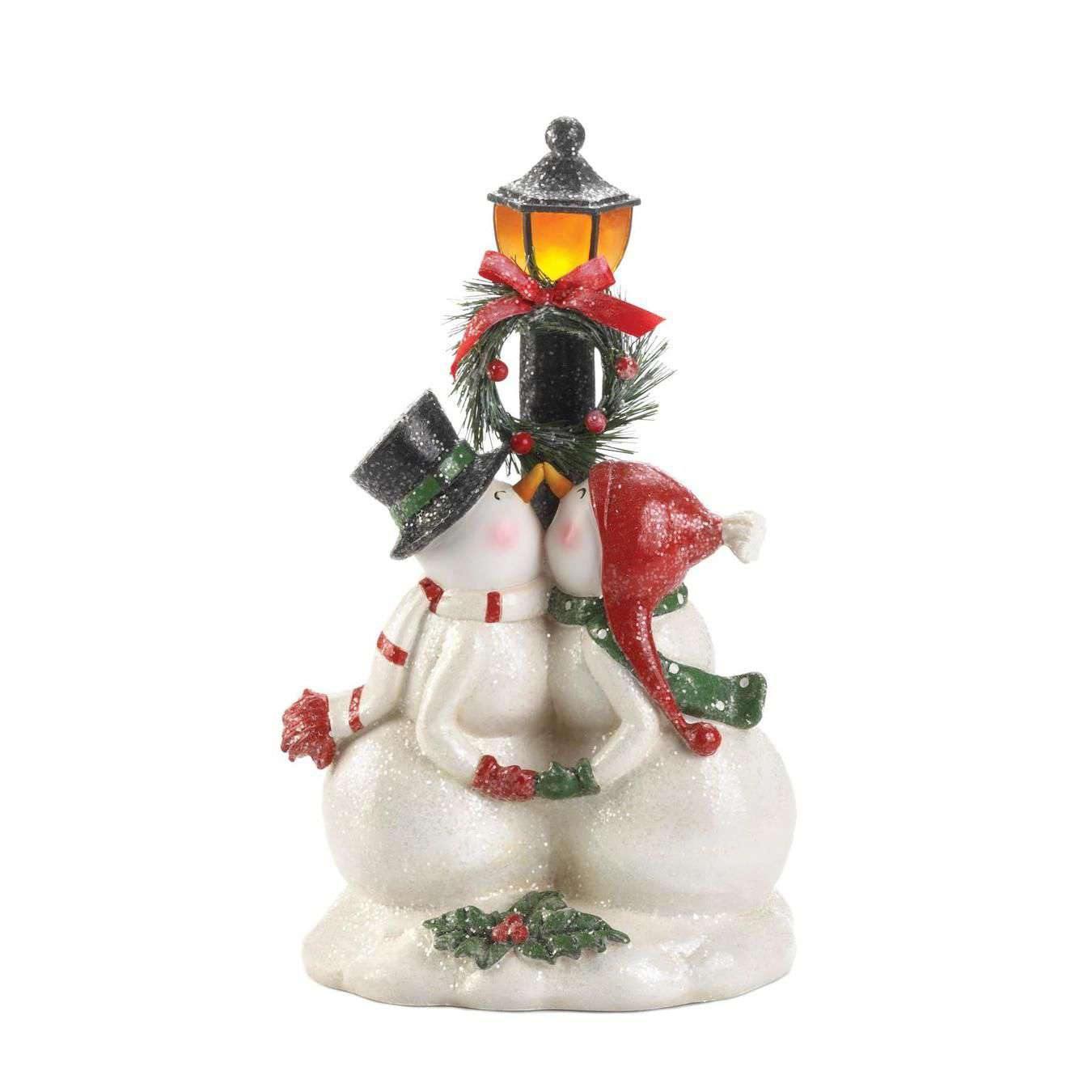 Light Post Snowman Figurine - The Fox Decor