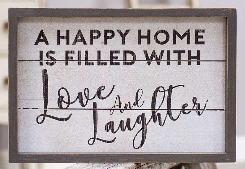 Love & Laughter Wall Sign Pictures & Signs CWI+ 