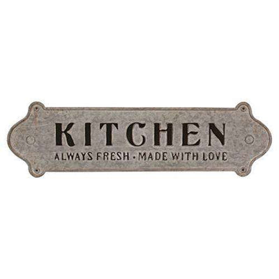 Made with Love Distressed Metal Kitchen Sign