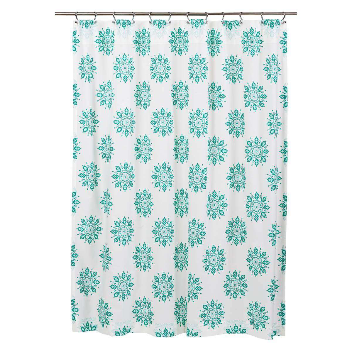 Mariposa Turquoise Shower Curtain 72"x72" curtain VHC Brands 