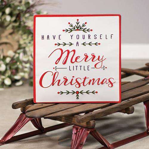 Merry Little Christmas Sign Winter Signs CWI Gifts 