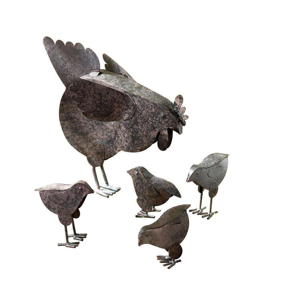 Metal Chicken Sculptures Songbird Valley 