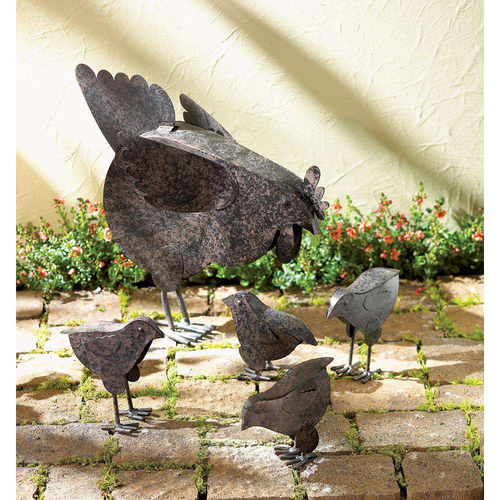 Metal Chicken Sculptures Songbird Valley 
