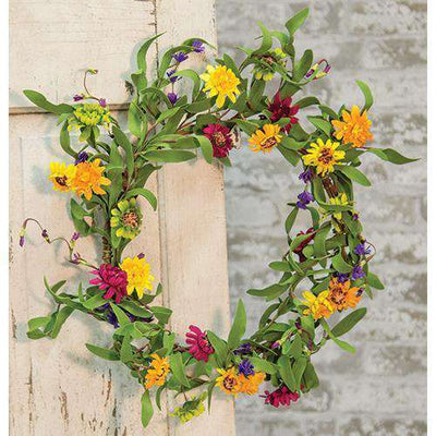 Mixed Prairie Daisy Wreath, 18