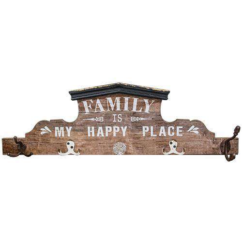 My Happy Place Sign w/Hooks Family & Living Rooms CWI+ 