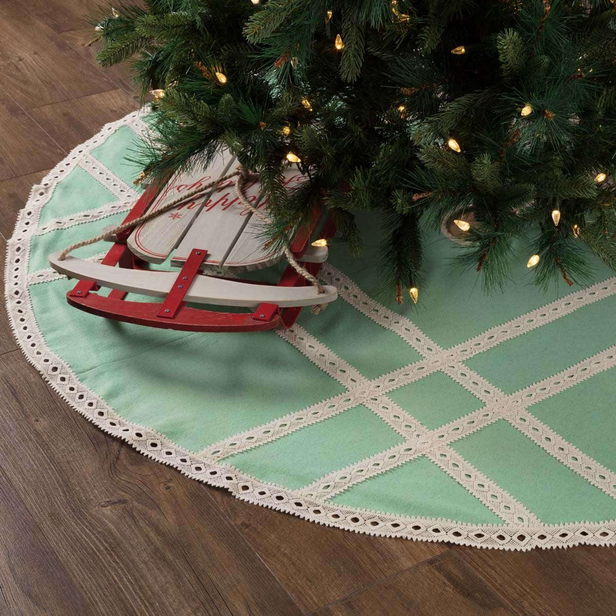 Margot Mint Tree Skirt 60