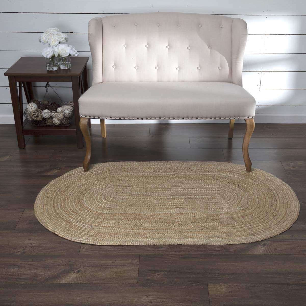 Natural Jute Rugs Oval VHC Brands Rugs VHC Brands 