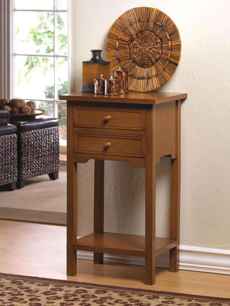 Natural Wooden Side Table Accent Plus 