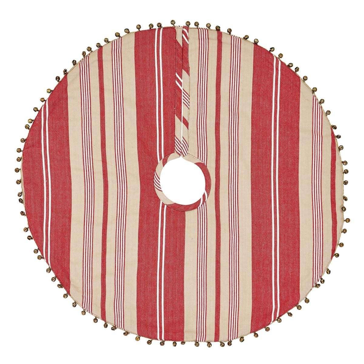 Vintage Stripe Mini Christmas Tree Skirt 21 VHC Brands - The Fox Decor