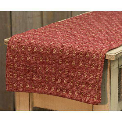 Packsville Rose Long Runner, Cranberry & Tan