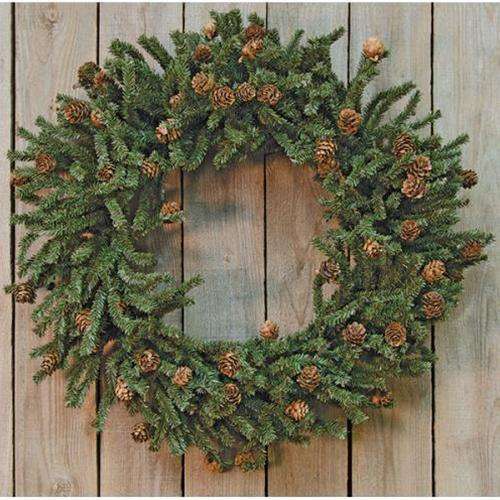 Pine Wreath w/Cones, 24" Christmas CWI+ 
