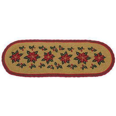 Poinsettia Jute Runner, 36