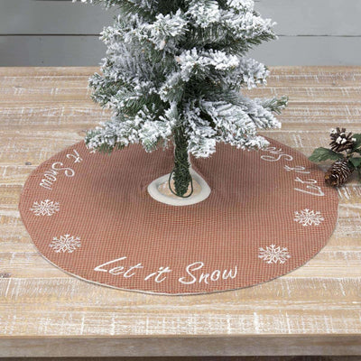 Let It Snow Mini Christmas Tree Skirt 21 VHC Brands