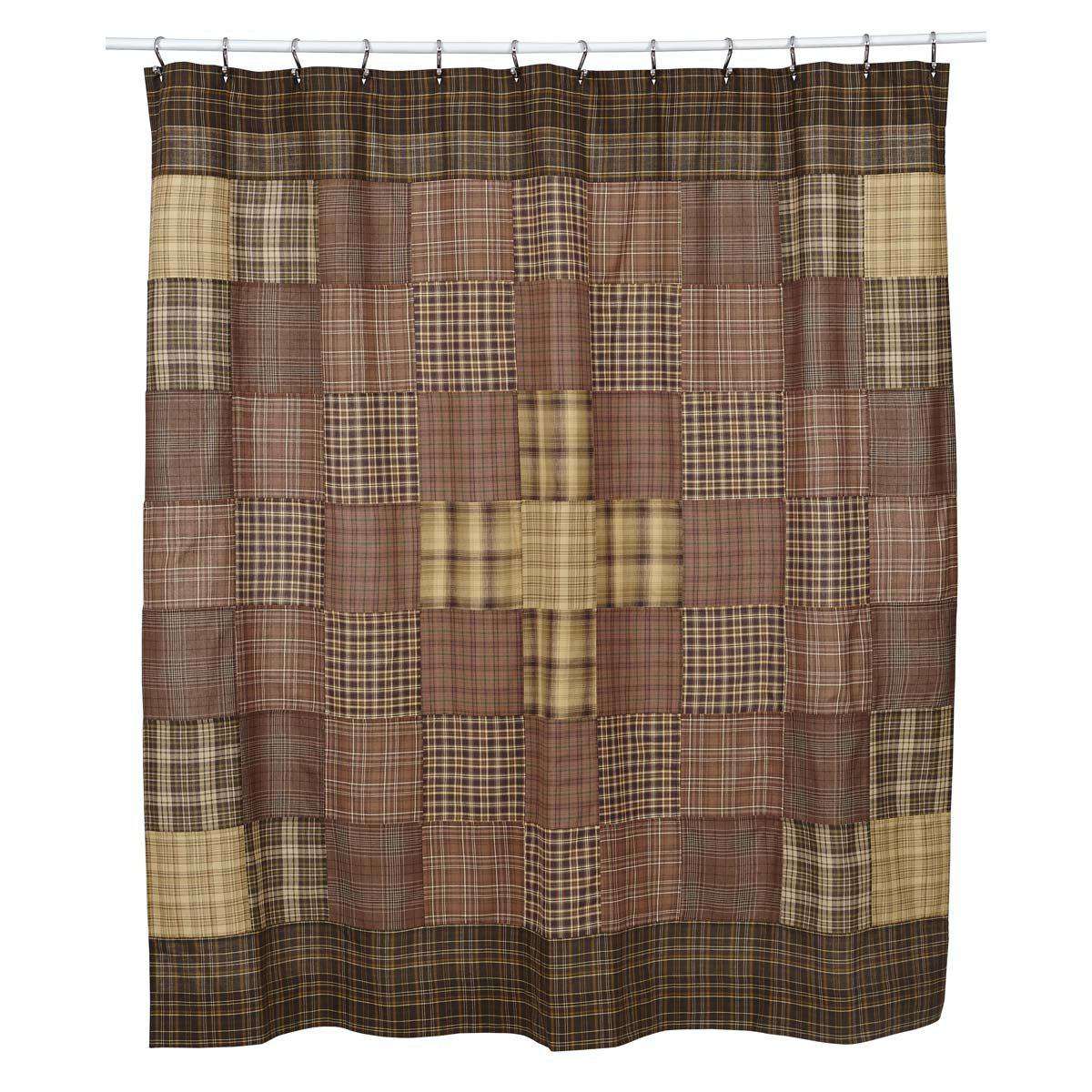 Prescott Shower Curtain Unlined 72"x72" curtain VHC Brands 