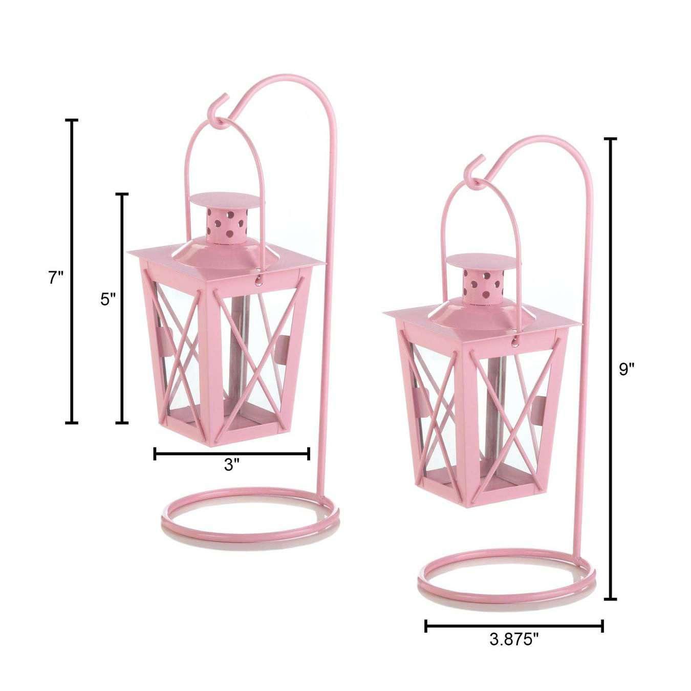 Pink Railroad Hanging Lanterns - The Fox Decor