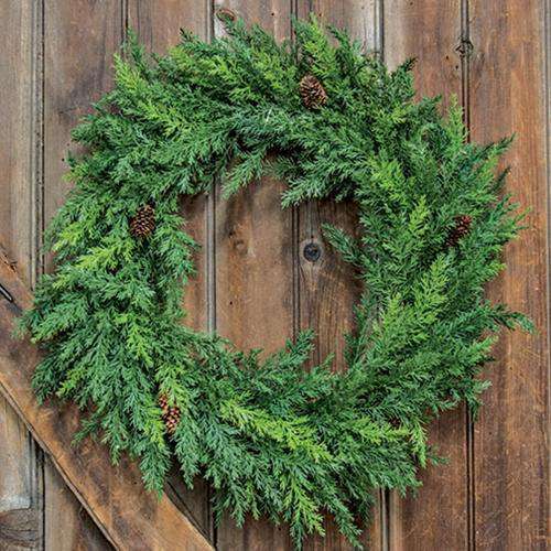 Prickly Pine Wreath, Christmas Green, 20" Wreaths CWI+ 