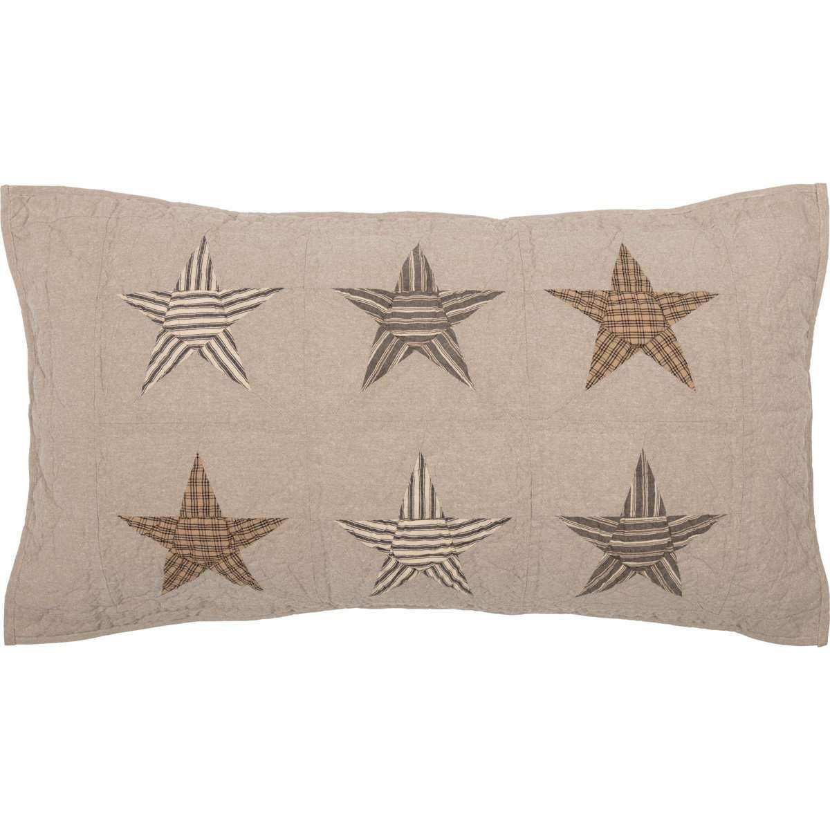 Sawyer Mill Star Charcoal King Sham 21x37