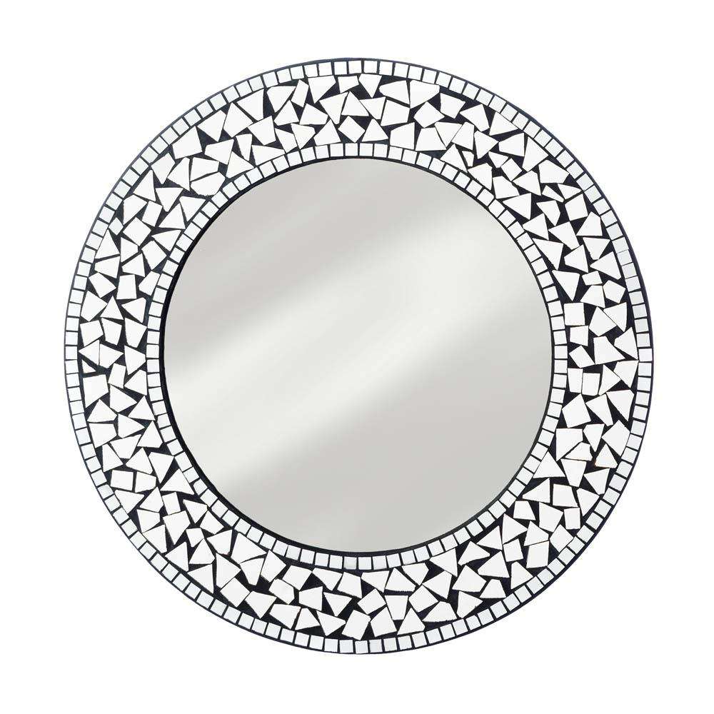 Round Mosaic Wall Mirror Wall Mirror Koehler Home Décor 